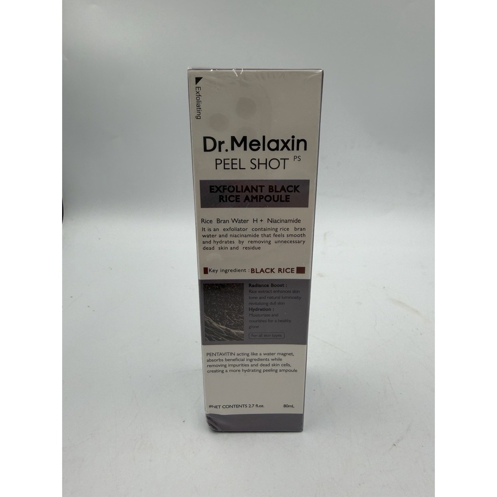 Dr. Melaxin Peel Shot Exfoliant Black Rice Ampoule 2.7 fl oz (80 ml) NEW IN BOX